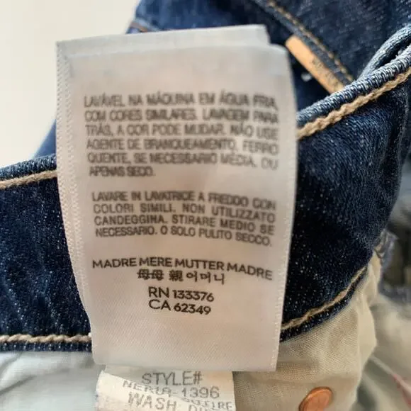 MOTHER Lil Spitfire Nerdy Cuff Jeans 26 Did You Bring Me Anything High Rise USA